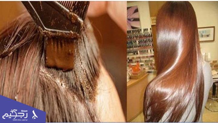 مسافة السلف قواعد  صبغ الشعر بالحناء لون بني محمر فتان بطريقة طبيعية منزلية - مجلة رجيم
